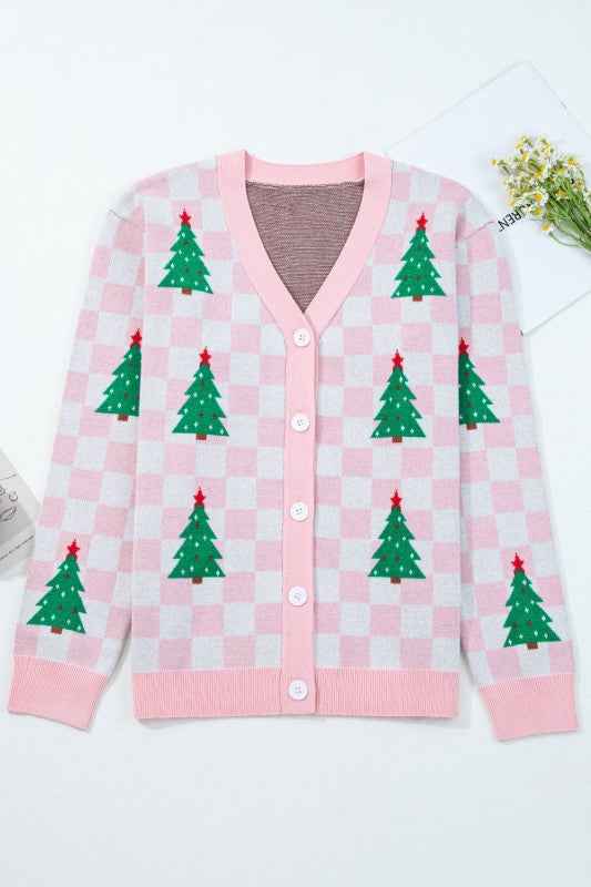 Ella Tree Pattern Cardigan Sweater