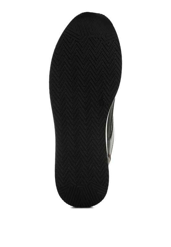 Vespera  Faux Leather & Mesh Sneakers