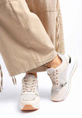 Vespera  Faux Leather & Mesh Sneakers