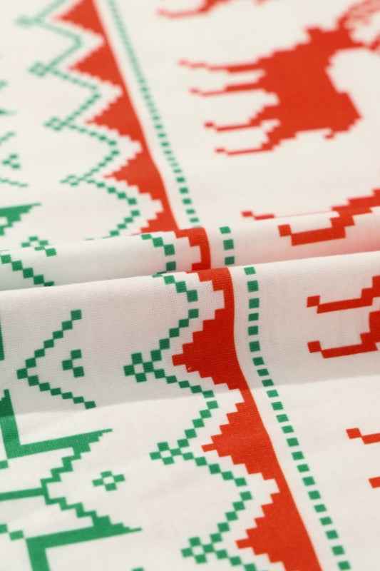 Christmas Reindeer Fair Isle Stripe Pajama Set