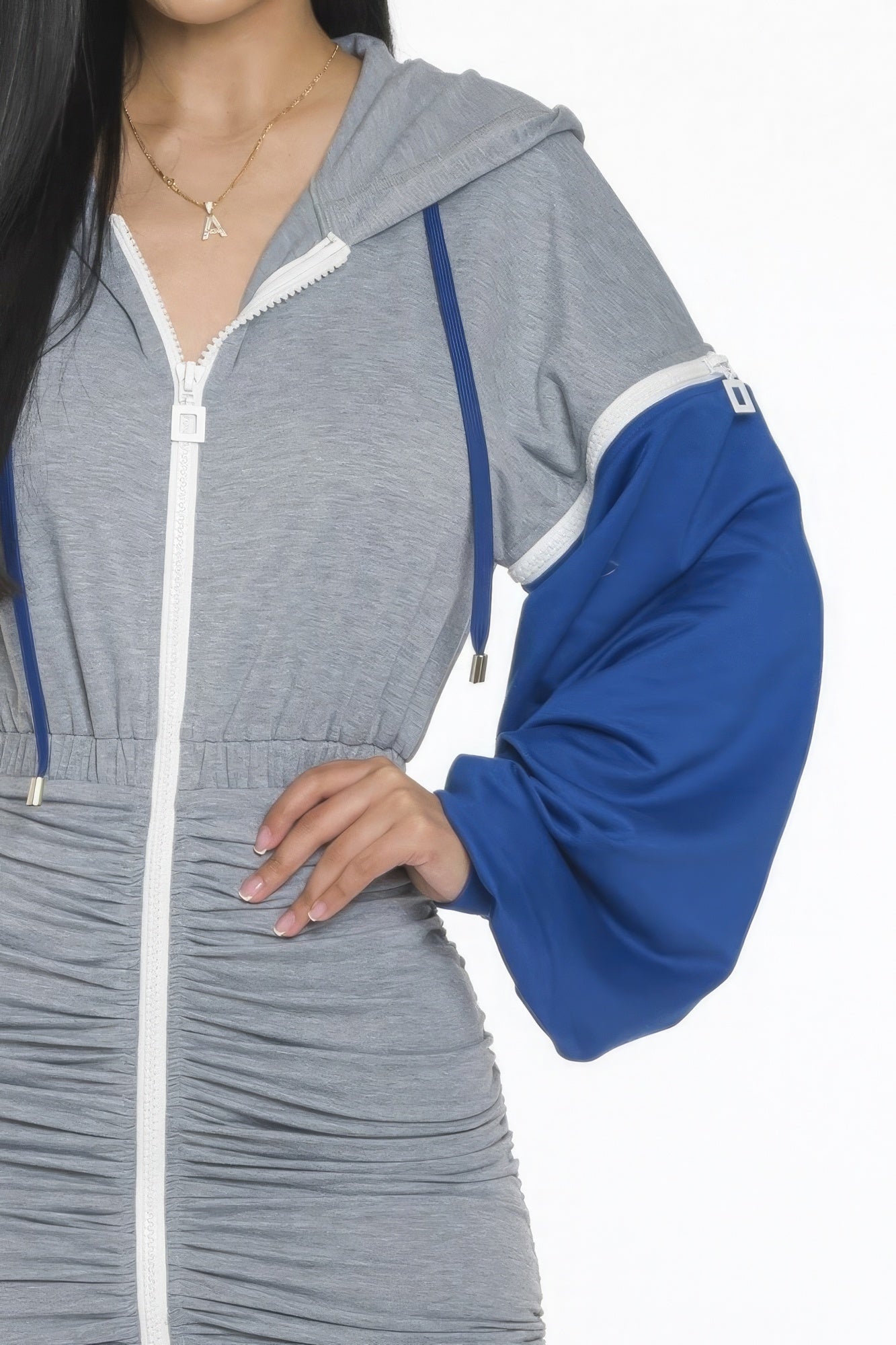 Detachable Zipper Mini Dress - Excel Merchandise