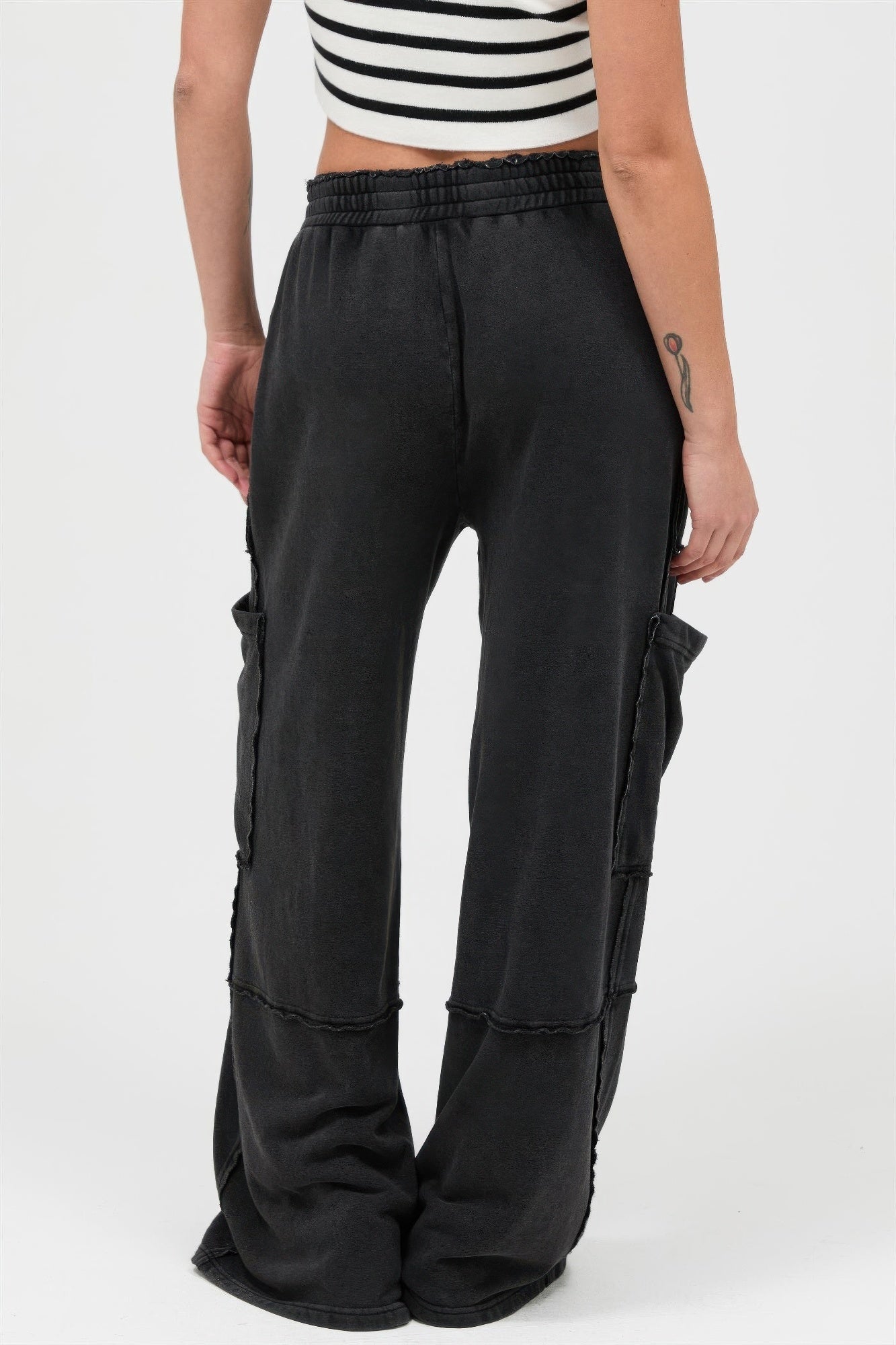 Mineral Wash Wide Leg Cargo Pants - Excel Merchandise