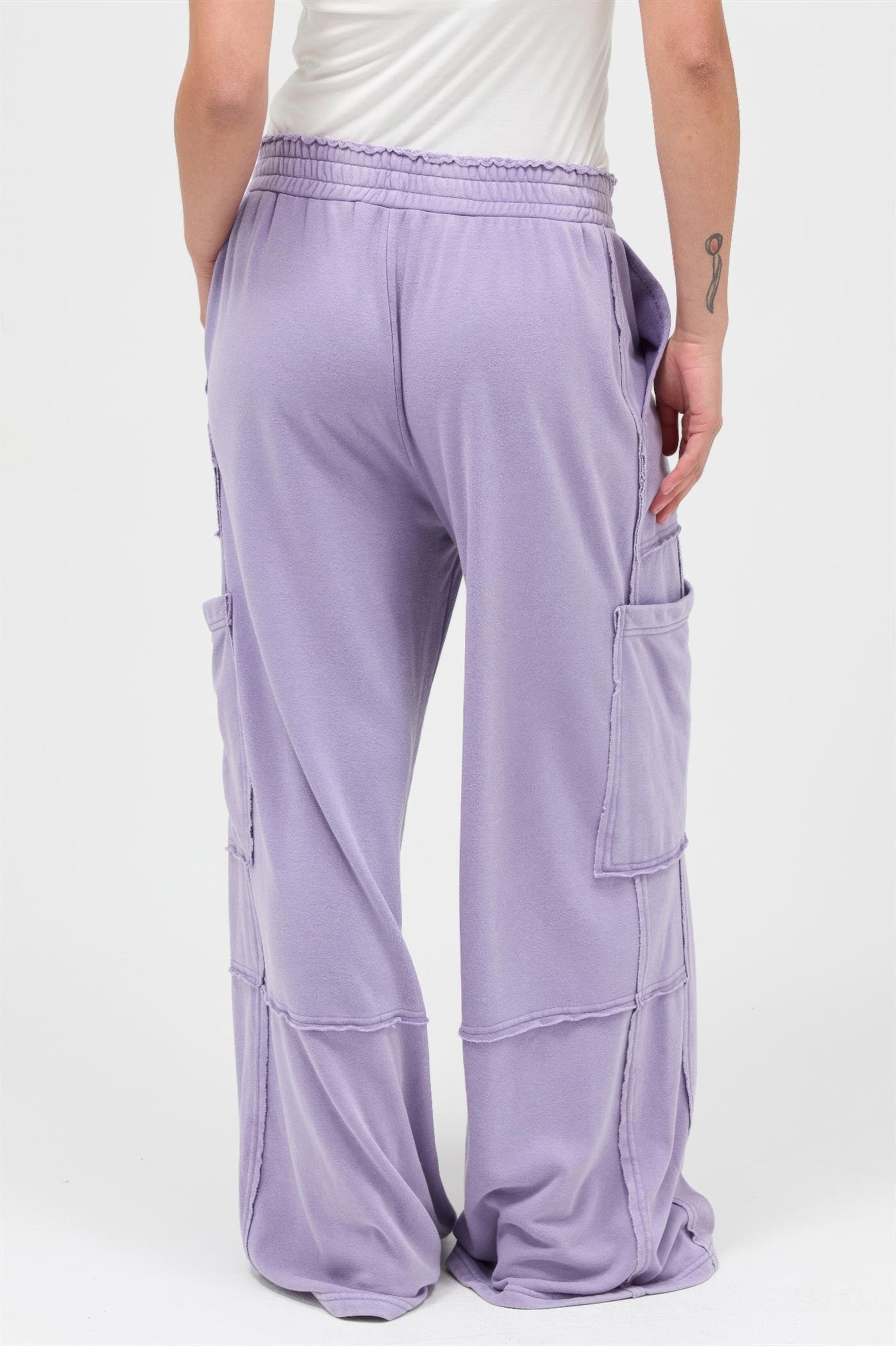 Mineral Wash Wide Leg Cargo Pants - Excel Merchandise