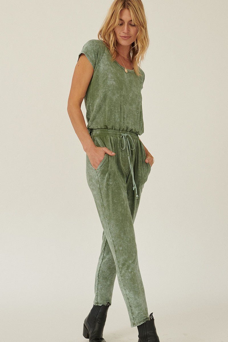 Mineral Washed Finish Knit Jumpsuit - Excel Merchandise