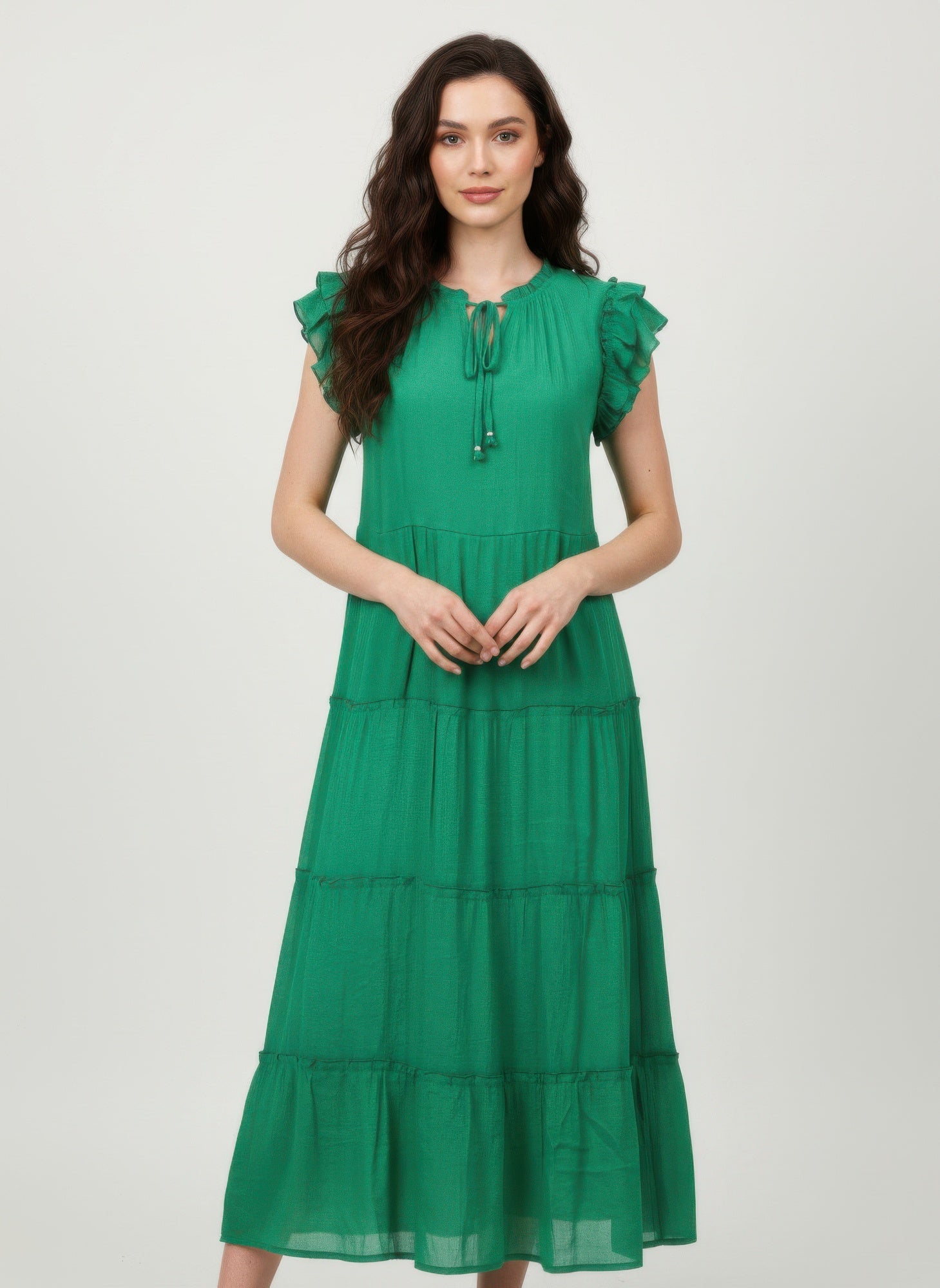 Mlle Gabrielle Solid Cap Sleeve Dress - Excel Merchandise