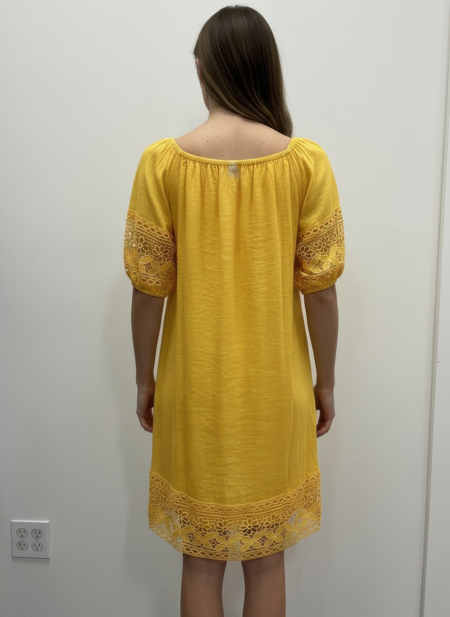 Mlle Gabrielle Solid Short Sleeve Dress - Excel Merchandise