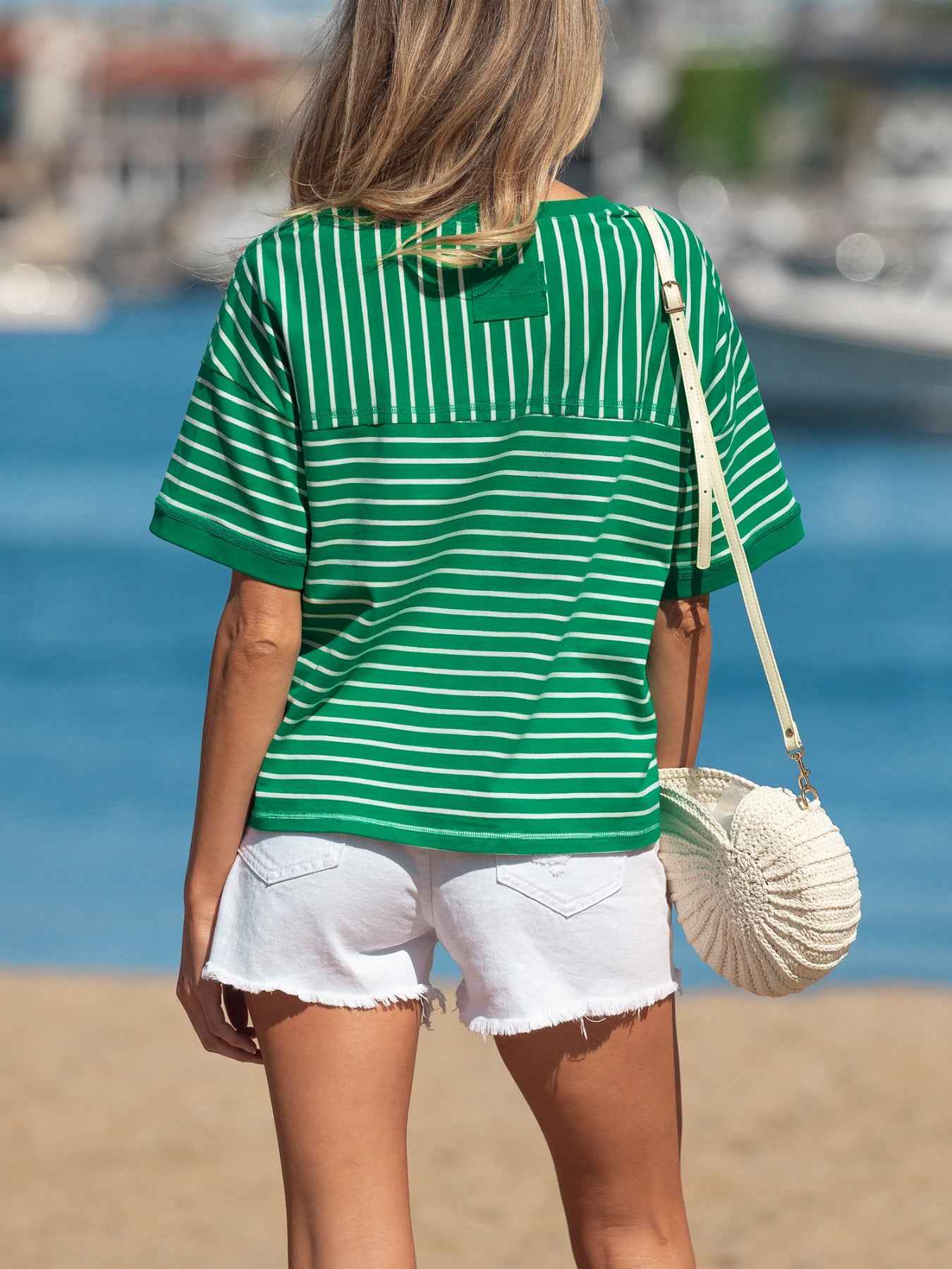 Striped Short Sleeve Relaxed-Fit T-Shirt - Excel Merchandise